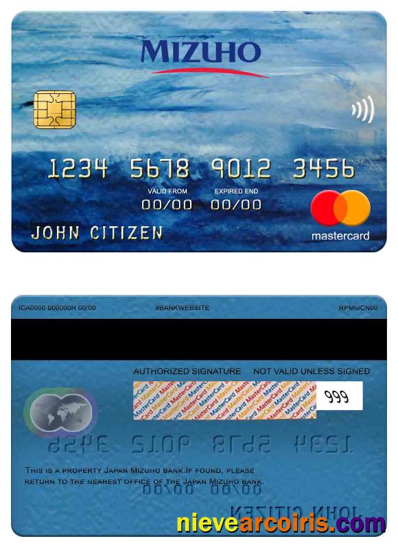 Japan Mizuho bank mastercard